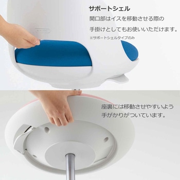 回転イス ココット 患者用イス ホワイトシェル 円盤脚 (配送・組立サービス付き) コクヨ