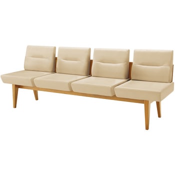 ロビーチェア レフィナ 4人用 R無肘無ロータイプ (配送・組立サービス付き) コクヨ