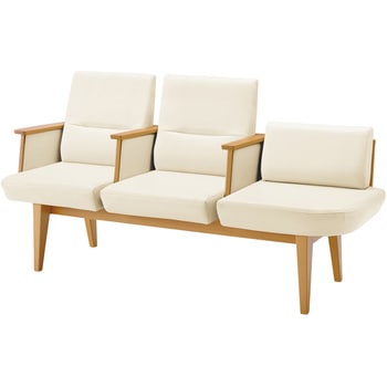 ロビーチェア レフィナ 3人用 左R肘付ミドルタイプ (配送・組立サービス付き) コクヨ