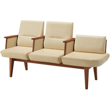 ロビーチェア レフィナ 3人用 左R肘付ミドルタイプ (配送・組立サービス付き) コクヨ