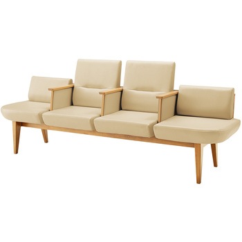 ロビーチェア レフィナ 4人用 両R肘付ミドルタイプ (配送・組立サービス付き) コクヨ