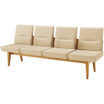 ロビーチェア レフィナ 4人用 R無肘無ミドルタイプ (配送・組立サービス付き) コクヨ