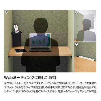 1人用パネルブース ヴェルテ バックパネル無3．0 ハイ天板 (配送・組立サービス付き) コクヨ