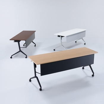 FLF-K1804MPS-S1T11 会議テーブル リーフライン W1800 幕板・棚付