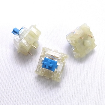 Cherry MX スピード メカニカルキースイッチ10個セット 青軸 バックライト透過版 ビット・トレード・ワン
