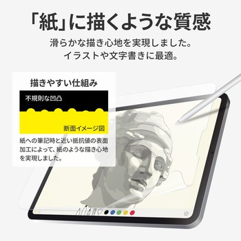 21 Ipad Pro 11inch 第3世代 保護フィルム Shield G High Spec Film 反射防止 紙質感 Leplus Ipad用フィルム 通販モノタロウ Lp Itpm21flmtp