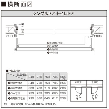 片開きドア用固定枠 90幅 ウッドワン