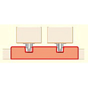 引違い戸用敷居N型(固定枠113幅用) ウッドワン