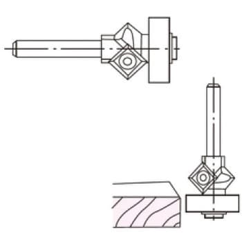 885-3378-400 替刃式 エース 留め削りビット 兼房 トリマー 傾斜45° 刃