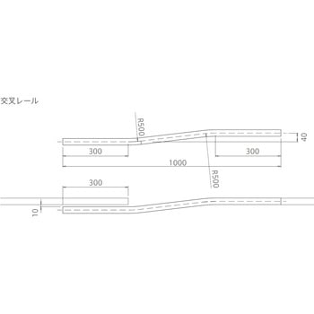 ST-30大型カーテン交叉レール(アルミ製) フェデポリマーブル