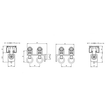 Z-30・ST-30用SQマグネットランナー(両開き用) フェデポリマーブル