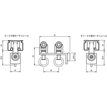 Z-30・ST-30用SQマグネットランナー(片開き用) フェデポリマーブル