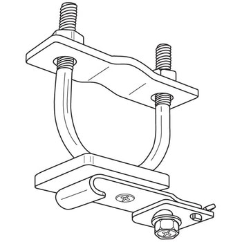 Z-30・ST-30用Uボルトつき天井ブラケット フェデポリマーブル