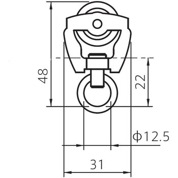 004035 Z-40・ST-40用鉄ランナー フェデポリマーブル 許容荷重12kg