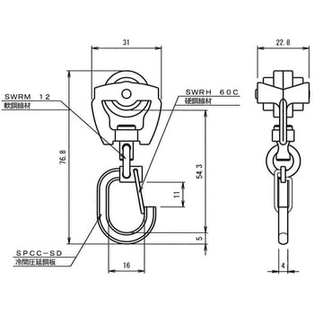 Z-40・ST-40用TフックランナーS フェデポリマーブル