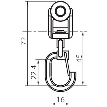Z-40・ST-40用ベアリングTフックランナー フェデポリマーブル