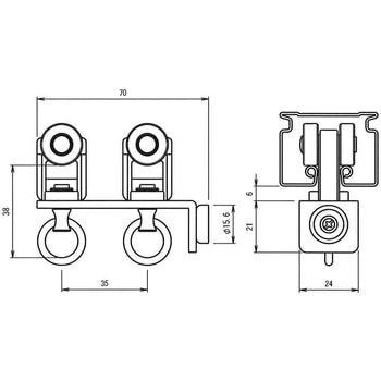 Z-40・ST-40用マグネットランナーA(片開き用) フェデポリマーブル
