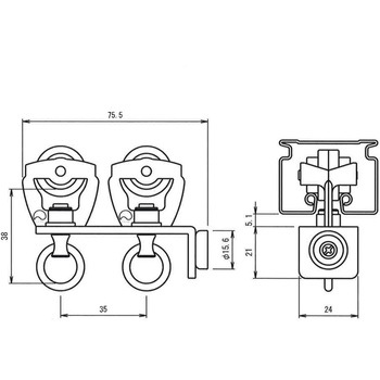 Z-40・ST-40用マグネットランナーS(片開き用) フェデポリマーブル