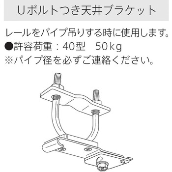 Z-40・ST-40用Uボルトつき天井ブラケット フェデポリマーブル