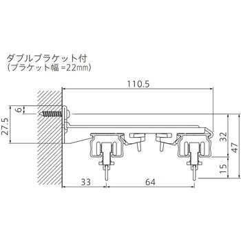 N-24用ワンタッチ ダブルブラケット シルバー フェデポリマーブル