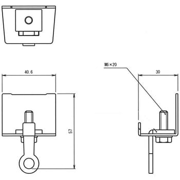 大型カーテンレール Z-40工事用セット(TフックランナーA天井付タイプ