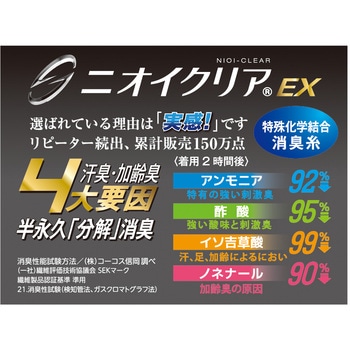 ニオイクリア 消臭パワーサポート長袖 エクリア