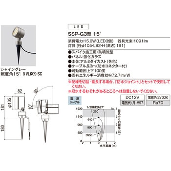 スパイクスポットライト SSP-G3型 トステム(LIXIL)