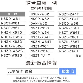 BCAM7ATY バックカメラ 広角タイプ 1個 Beat-Sonic 【通販サイトMonotaRO】