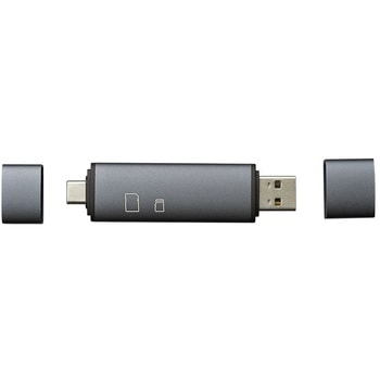 USB2.0 Type-C&Aアルミカードリーダー ナカバヤシ