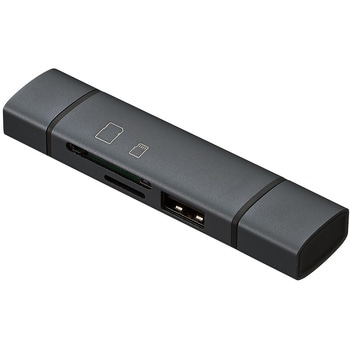 USB2.0 Type-C&Aアルミカードリーダー ナカバヤシ