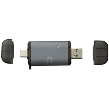 USB3G1 Type-C&Aアルミカードリーダー ナカバヤシ