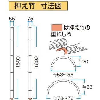 エバー押え 洗い青竹 エバーバンブー