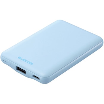 モバイルバッテリー 5000mAh 軽量 小型 最大15W 入出力(USB Type-C×1) 出力(USB-A×1) C-Aケーブル付属 エレコム