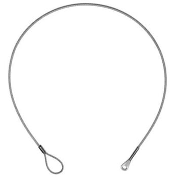 落下防止ワイヤ 大型～中型器具用 〈10kgまで〉 末端アイエンドタイプ (Φ6.5穴付き) 岩崎電気