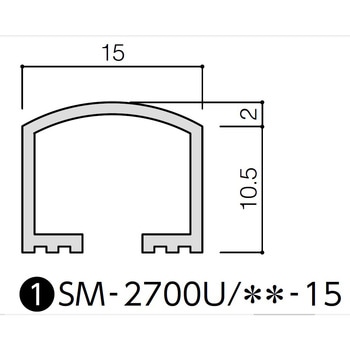 装飾見切り材(壁用)壁見切り15U INAX(LIXIL)