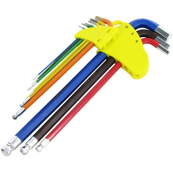 カラー ボールポイント六角棒レンチセットEXロング KENOH