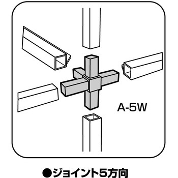 Alframe(アルフレーム)16mmアルミフレーム用ジョイント 5方向 ADF