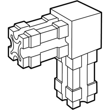 Alframe(アルフレーム)25mmアルミフレーム用ジョイント 2方向 ADF