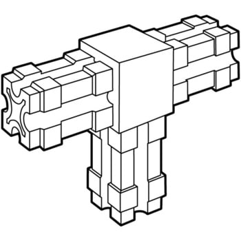 Alframe(アルフレーム)25mmアルミフレーム用ジョイント 水平3方向 ADF