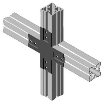 Alframe(アルフレーム)25mmアルミフレーム用補強金具 十字型 ADF