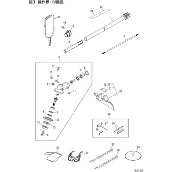 ゼノア エンジン刈払機 BC222ST 部品 シャフト ゼノア