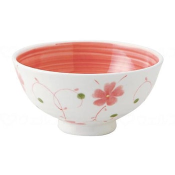 おかるのキモチ 六兵衛茶碗 内赤巻/つる葵(赤)/- メープル