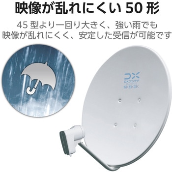 BSアンテナ BS・110度CSアンテナ 50形 2K 4K 8K(3224MHz)対応 一般家庭での使用に最適 強い雨でも映像が乱れにくい JEITA SHマーク認証済み DXアンテナ