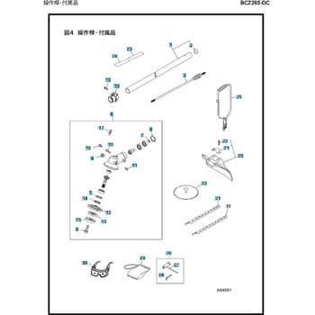 ゼノア エンジン刈払機 BCZ265-DC 部品 シャフト ゼノア 2サイクルタイプ 【通販モノタロウ】