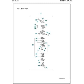 ゼノア エンジン刈払機 BCZ275A-GW-DC 部品 キャブレター ゼノア 2サイクルタイプ 【通販モノタロウ】