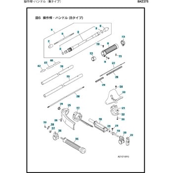 ゼノア エンジン刈払機 BKZ275 部品 シャフトおよびハンドル ゼノア