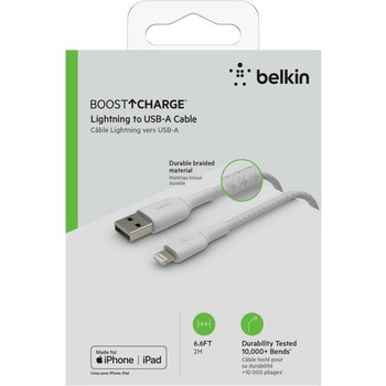 BOOST↑UP CHARGE Lightning to USB-A 高耐久編込ケーブル - BELKIN(ベルキン)