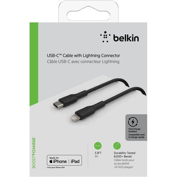 BOOST↑UP CHARGE USB-C to Lightning PVCケーブル 1m BELKIN(ベルキン)