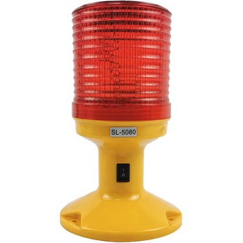 J2428 ソーラー電池式LEDフラッシュ警告灯 底マグネット 1個