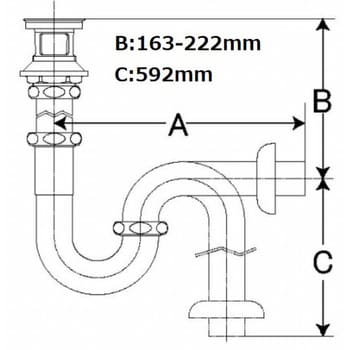 床排水Sトラップ LIXIL(INAX) 洗面用トラップ 【通販モノタロウ】